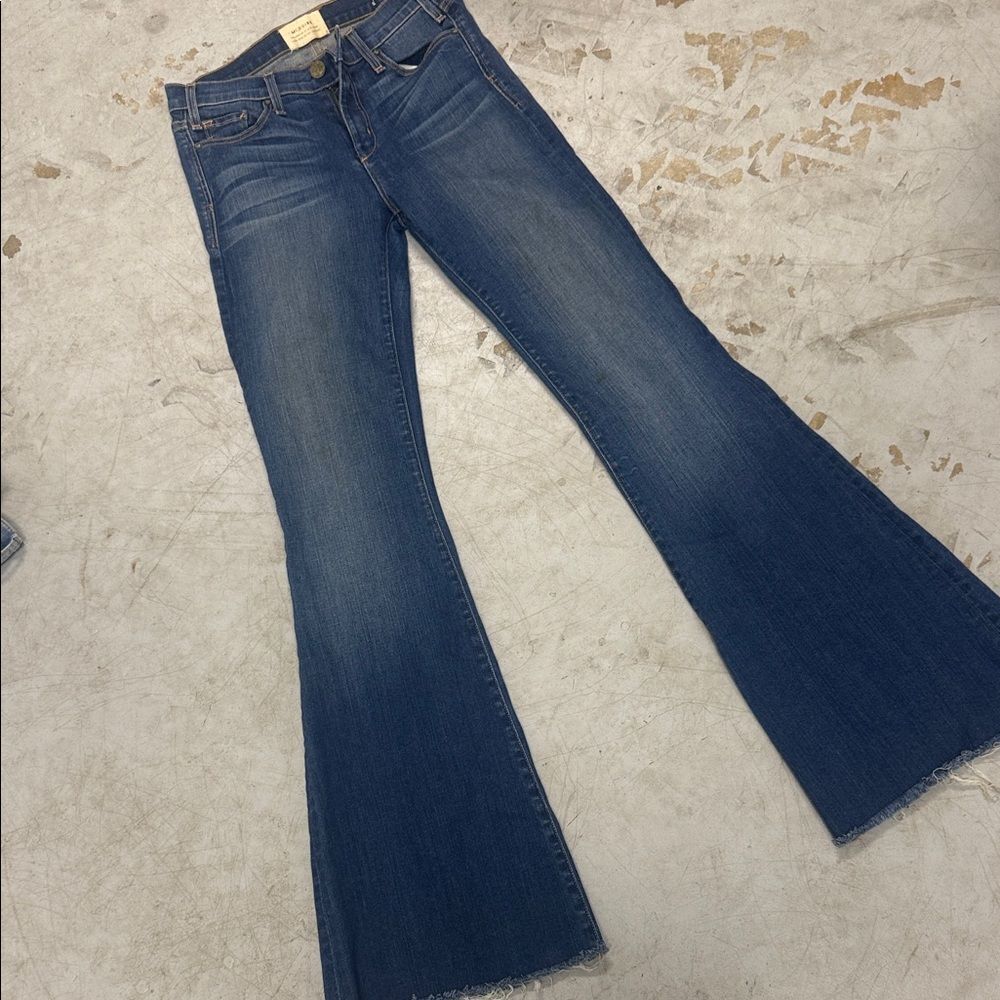 MCGUIRE Dark Blue Flare Jeans Bell Bottom LIKE NEW Size 25 Dark Wash